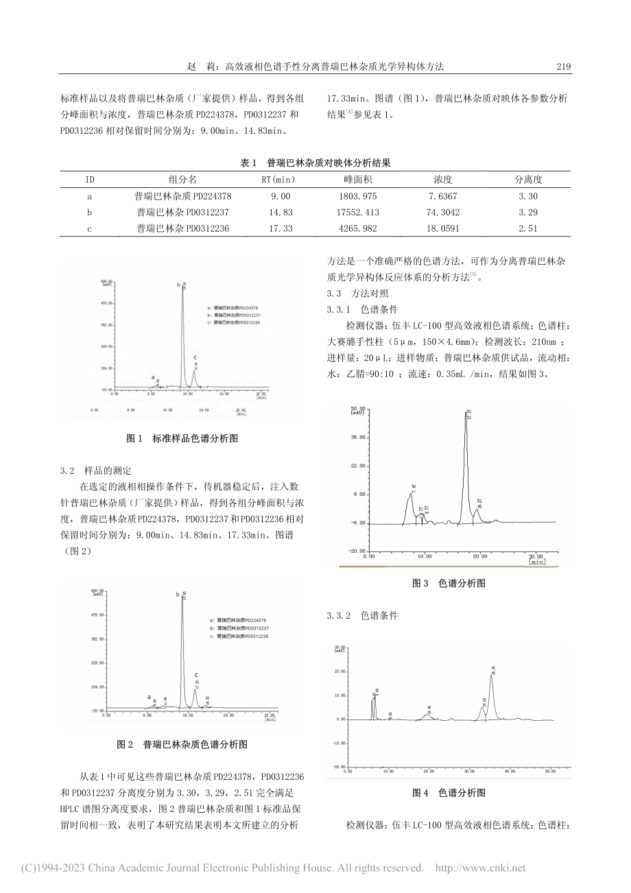 高效液相色谱手性分离普瑞巴林杂质光学异构体方法_赵莉.pdf_第2页