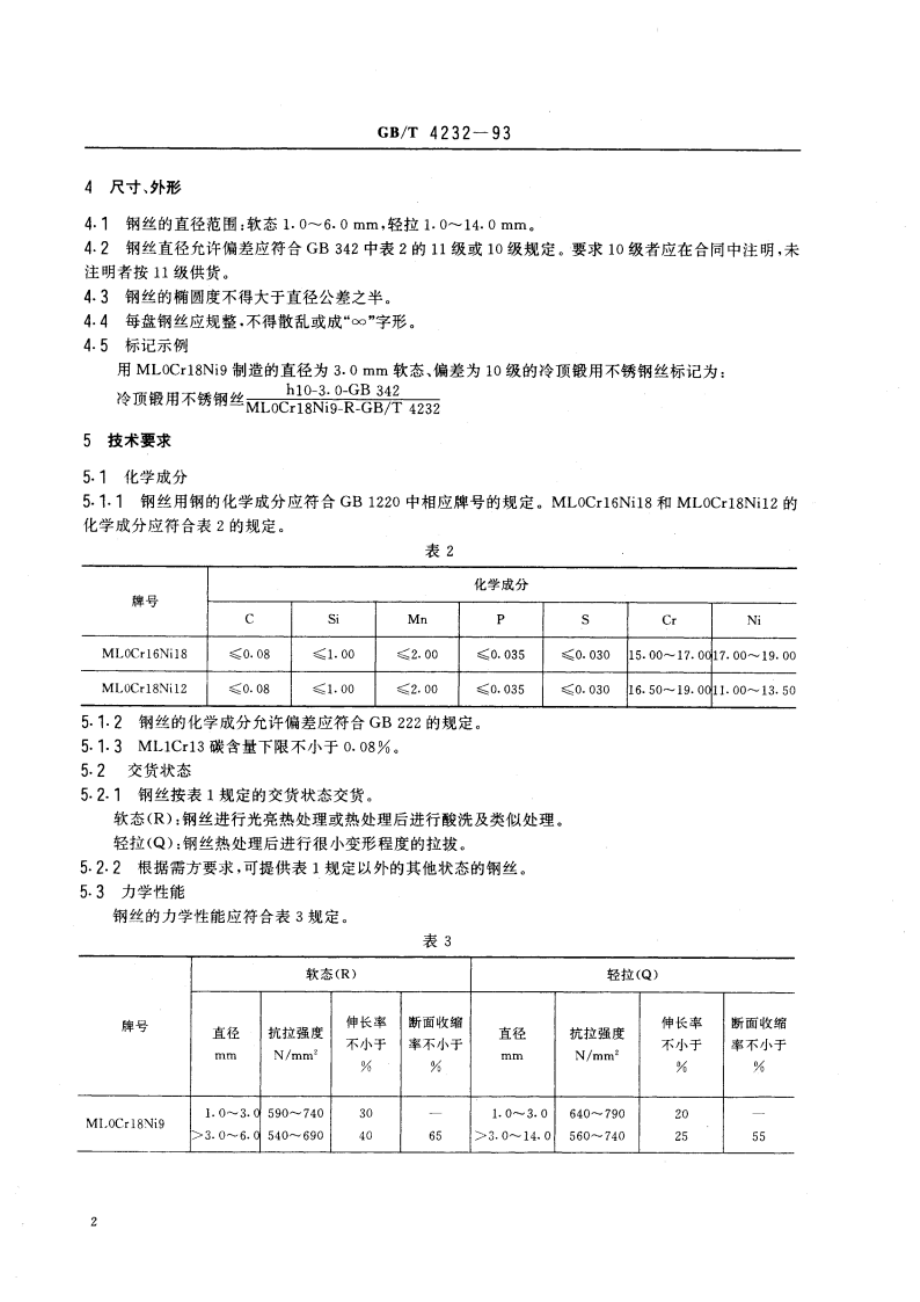 冷顶锻用不锈钢丝 GBT 4232-1993.pdf_第3页