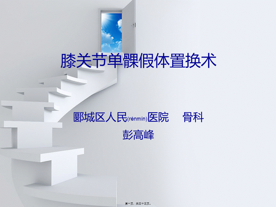 2022年医学专题—单髁置换术(1).ppt_第1页