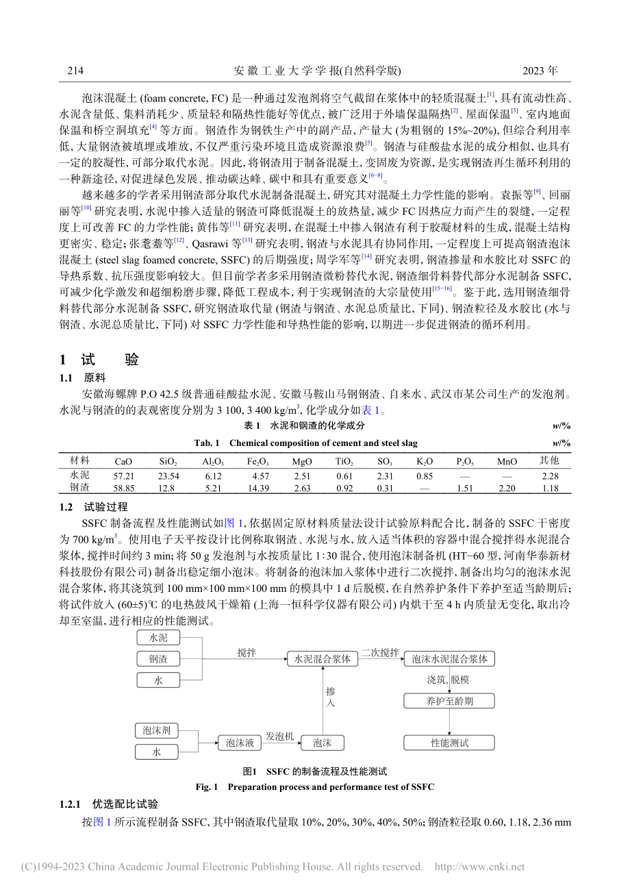 钢渣细骨料泡沫混凝土的制备及性能_王浩.pdf_第2页