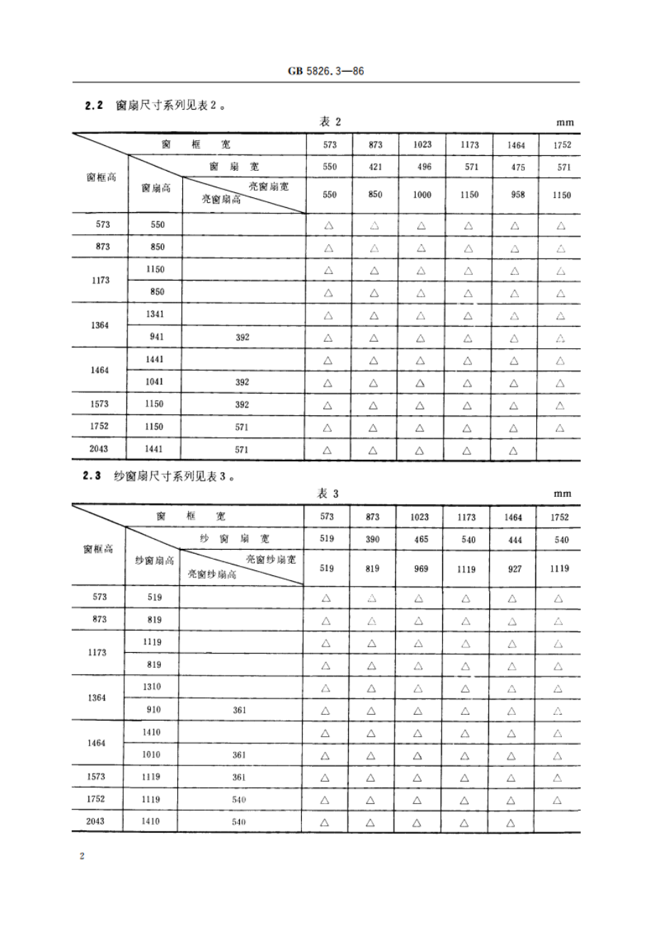 平开钢窗基本尺寸系列 (32mm实腹料) GBT 5826.3-1986.pdf_第3页