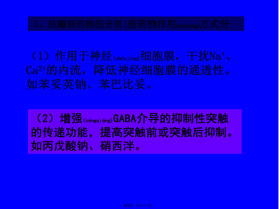 2022年医学专题—第十二章-抗癫痫药和抗惊厥药第一节-抗癫痫药(1).ppt_第3页