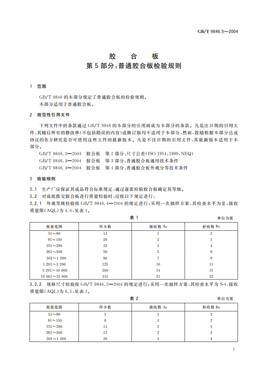 胶合板 第5部分：普通胶合板检验规则 GBT 9846.5-2004.pdf_第3页