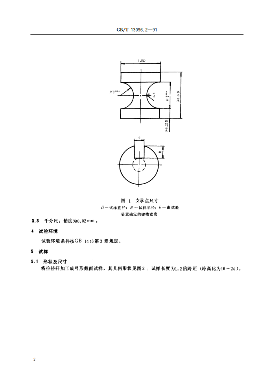 拉挤玻璃纤维增强塑料杆弯曲性能试验方法 GBT 13096.2-1991.pdf_第3页