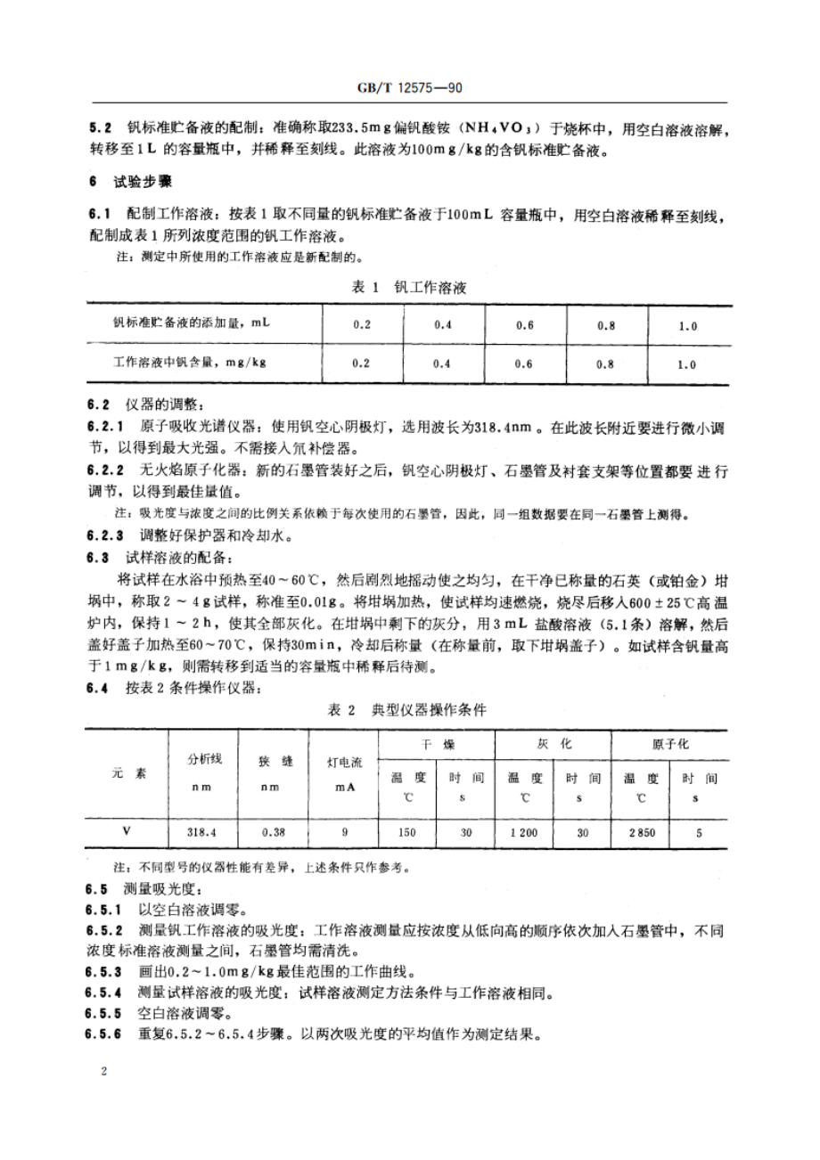 液体燃料油钒含量测定法(无火焰原子吸收光谱法) GBT 12575-1990.pdf_第3页