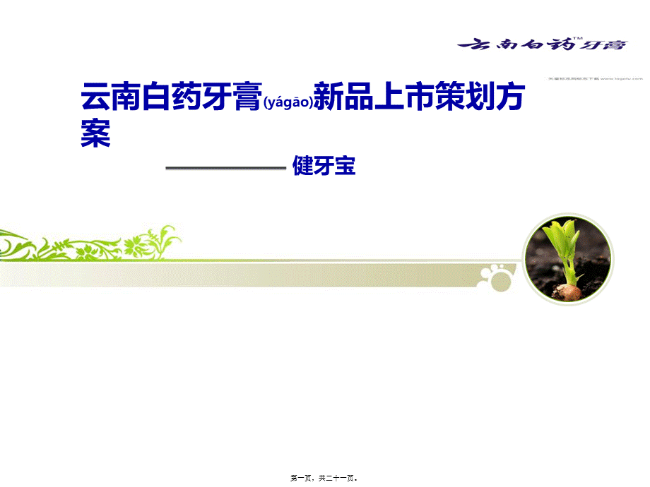 2022年医学专题—云南白药牙膏新品上市PPT.综述(1).ppt_第1页