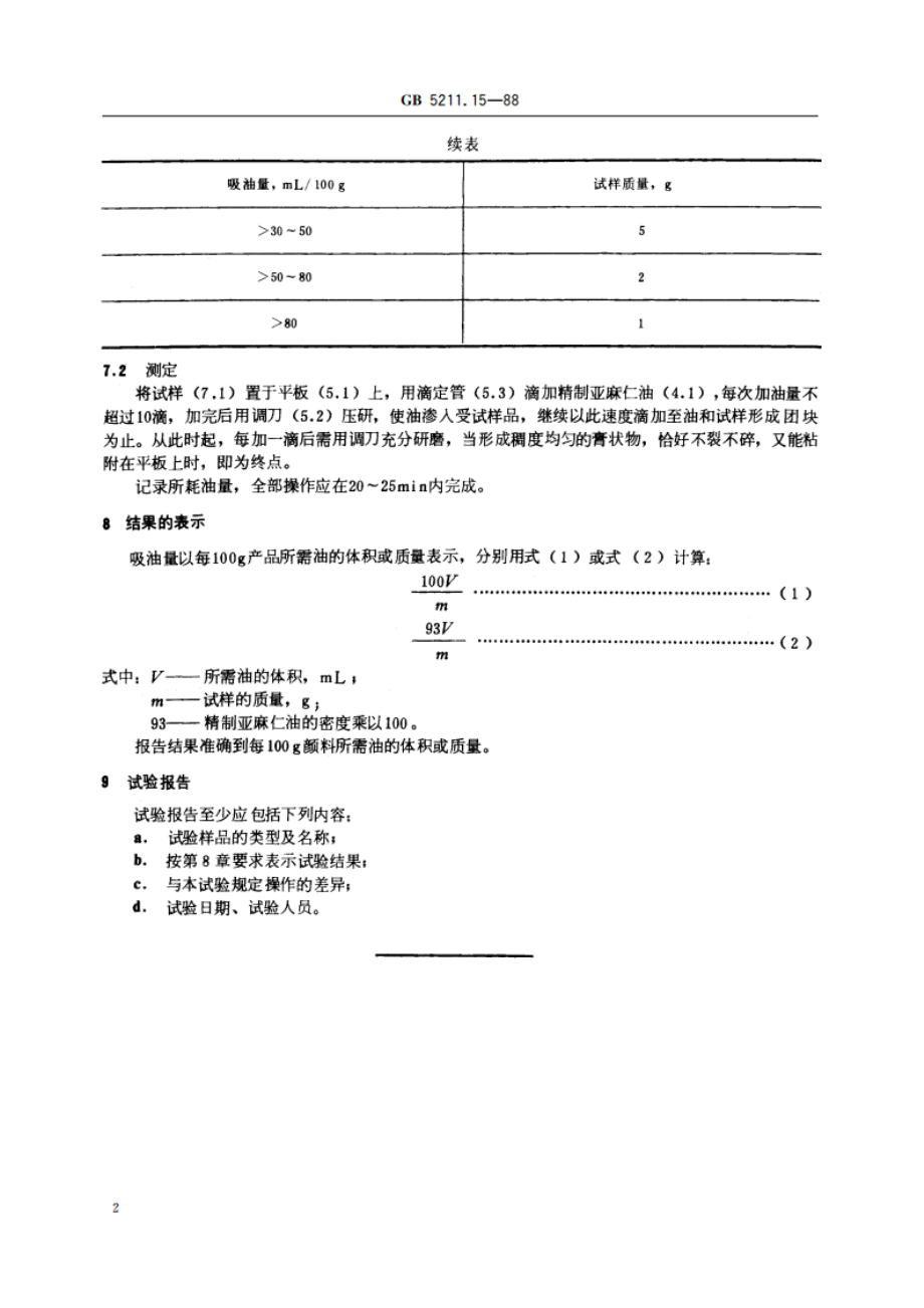 颜料吸油量的测定 GBT 5211.15-1988.pdf_第3页