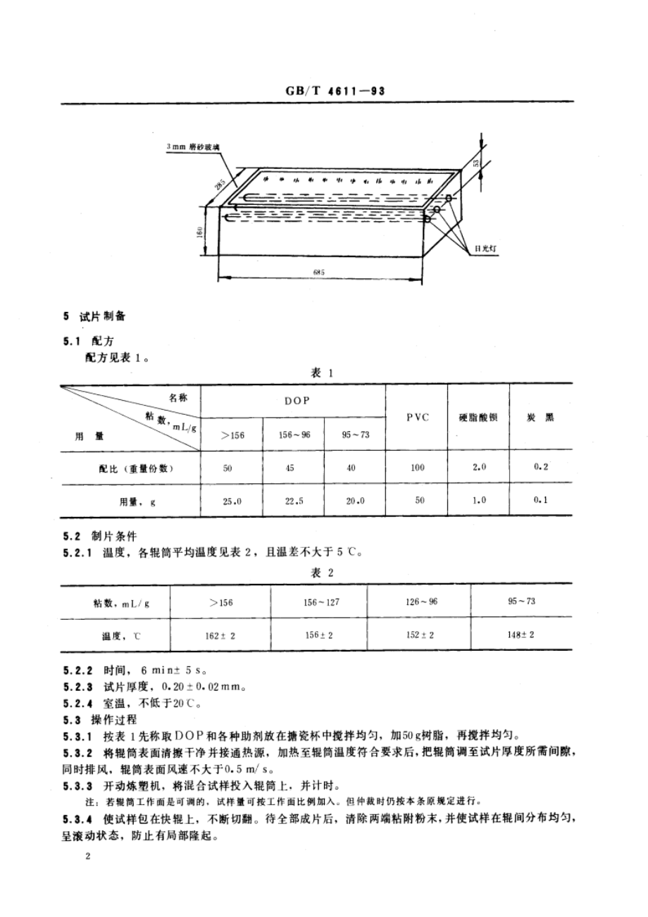 通用型聚氯乙烯树脂“鱼眼”测试方法 GBT 4611-1993.pdf_第3页