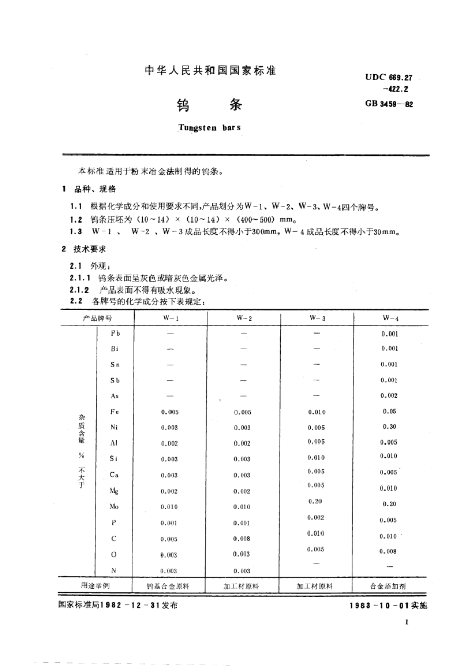 钨条 GBT 3459-1982.pdf_第3页