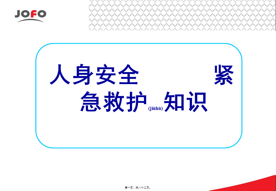 2022年医学专题—人身安全及紧急幺救护知识(1).ppt_第1页