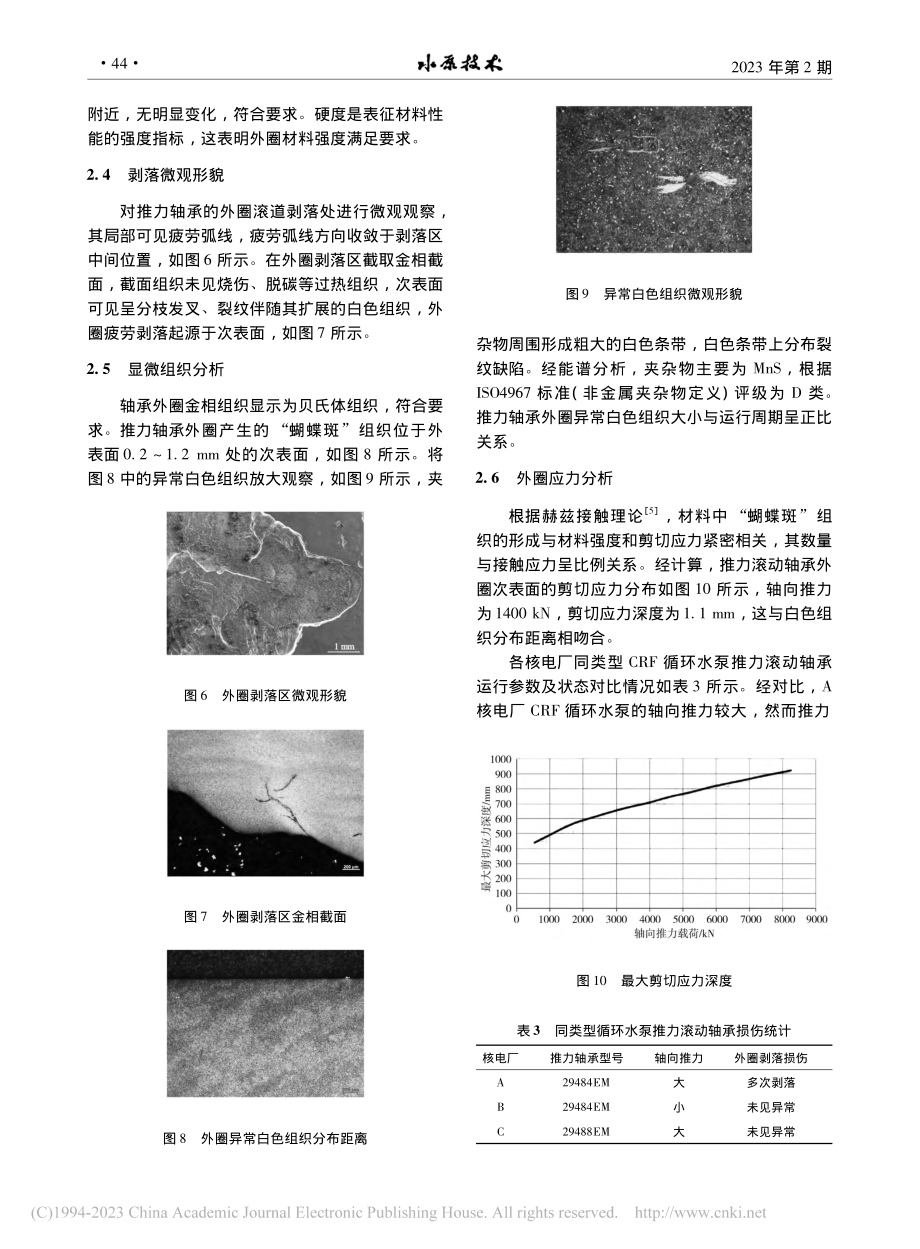 核电厂CRF循环水泵推力轴承材料剥落损伤机理研究_韩宁.pdf_第3页