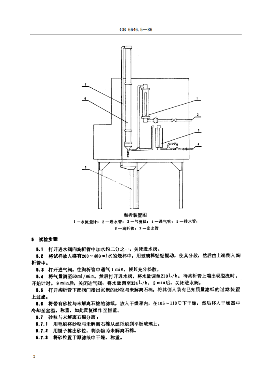 温石棉中砂粒与未解离石棉含量测定方法 GBT 6646.5-1986.pdf_第3页