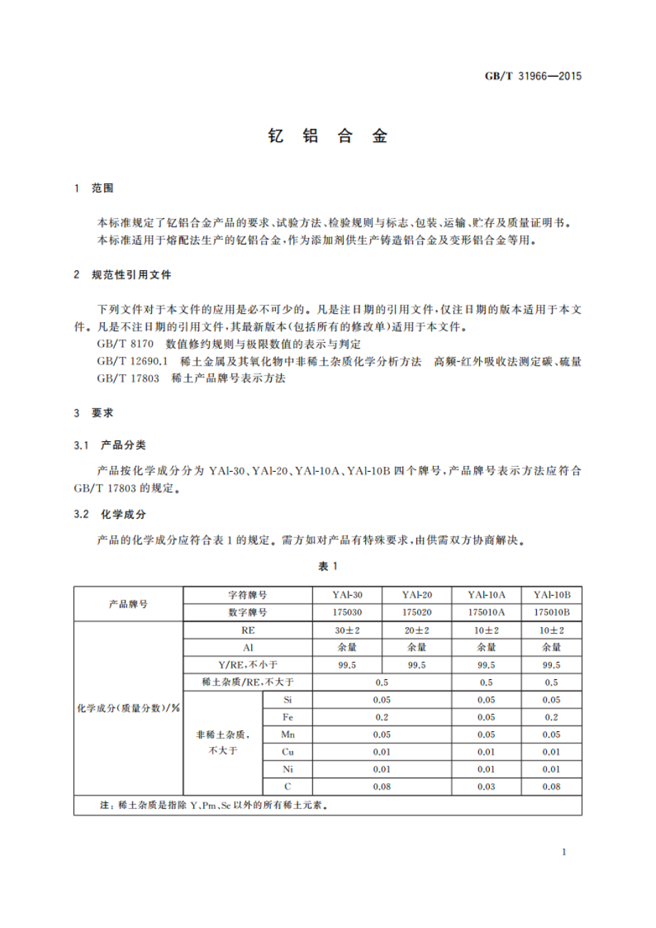 钇铝合金 GBT 31966-2015.pdf_第3页