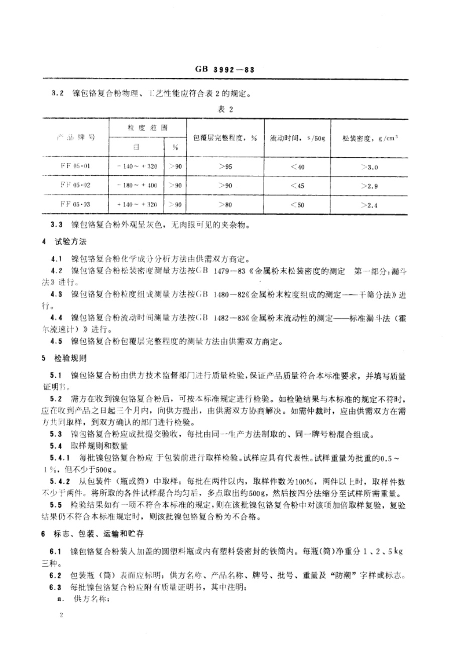 镍包铬复合粉 GBT 3992-1983.pdf_第3页