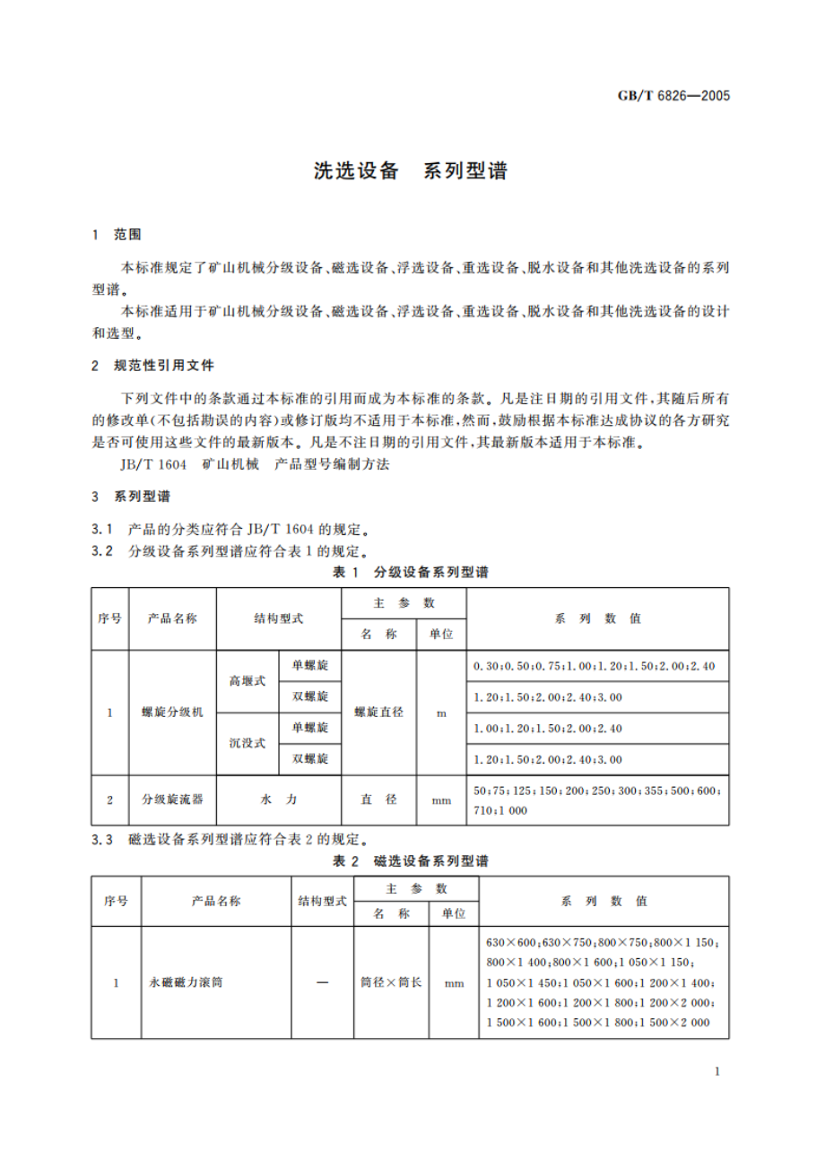 洗选设备 系列型谱 GBT 6826-2005.pdf_第3页