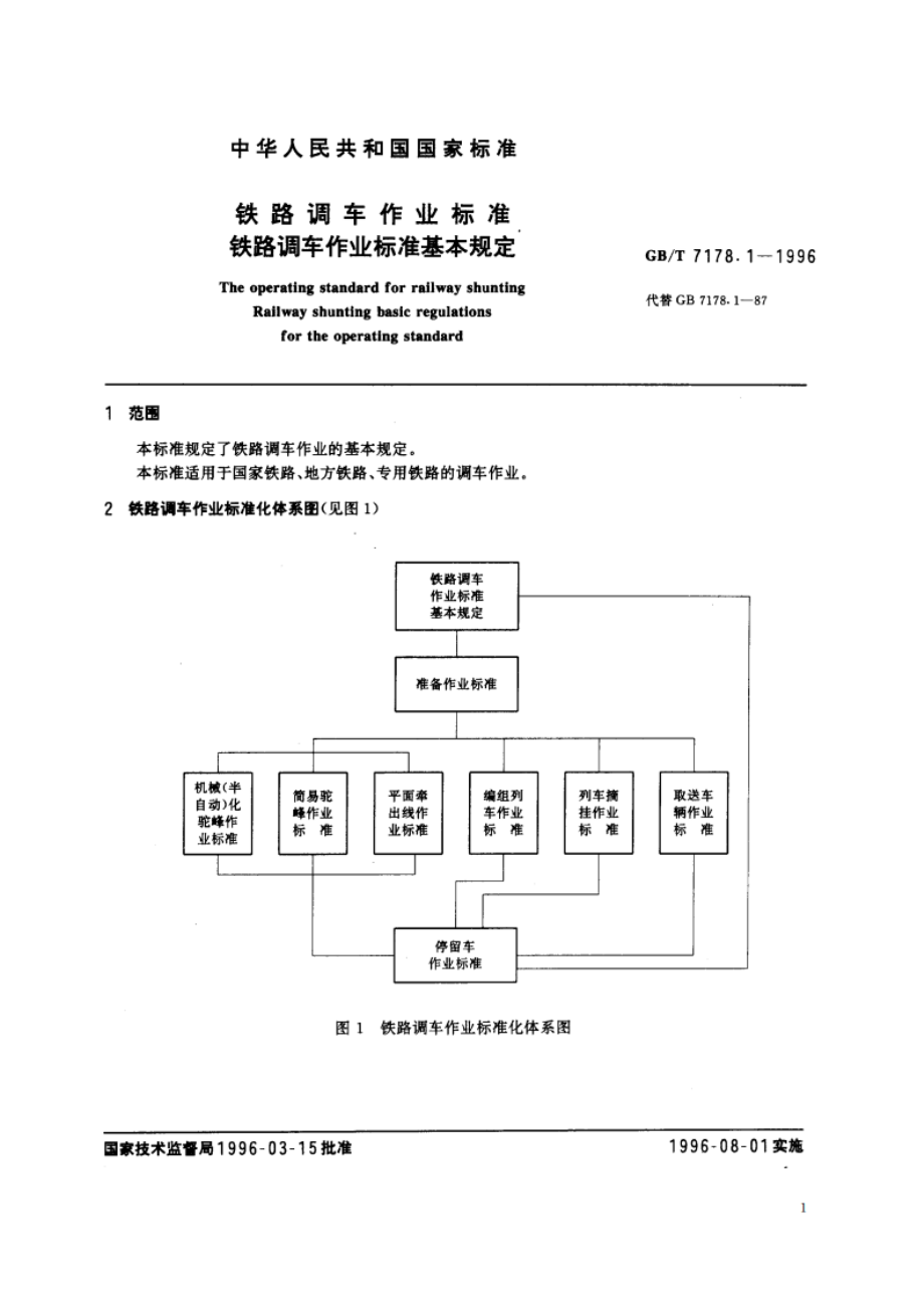 铁路调车作业标准 铁路调车作业标准基本规定 GBT 7178.1-1996.pdf_第2页