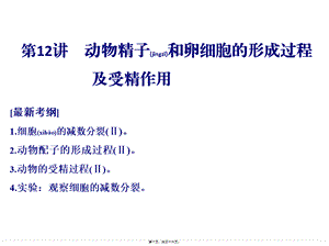 2022年医学专题—一轮复习动物精子和卵细胞的形成过程(1).ppt