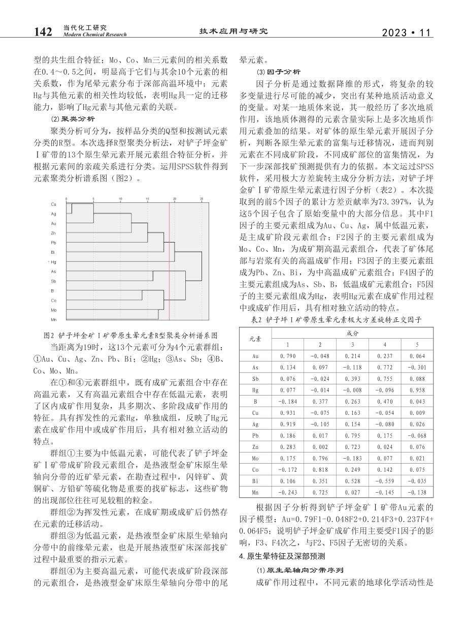 湖南铲子坪金矿原生晕特征及找矿应用——以Ⅰ矿带为例_董裕军.pdf_第3页