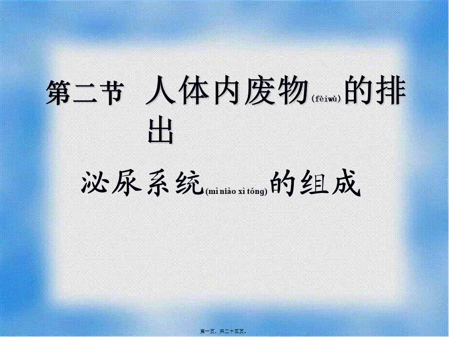 2022年医学专题—人体内废物的排出——泌尿系统的组成(1).ppt_第1页