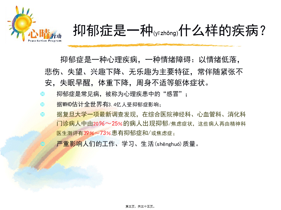 2022年医学专题—抑郁症的症状(1).ppt_第3页