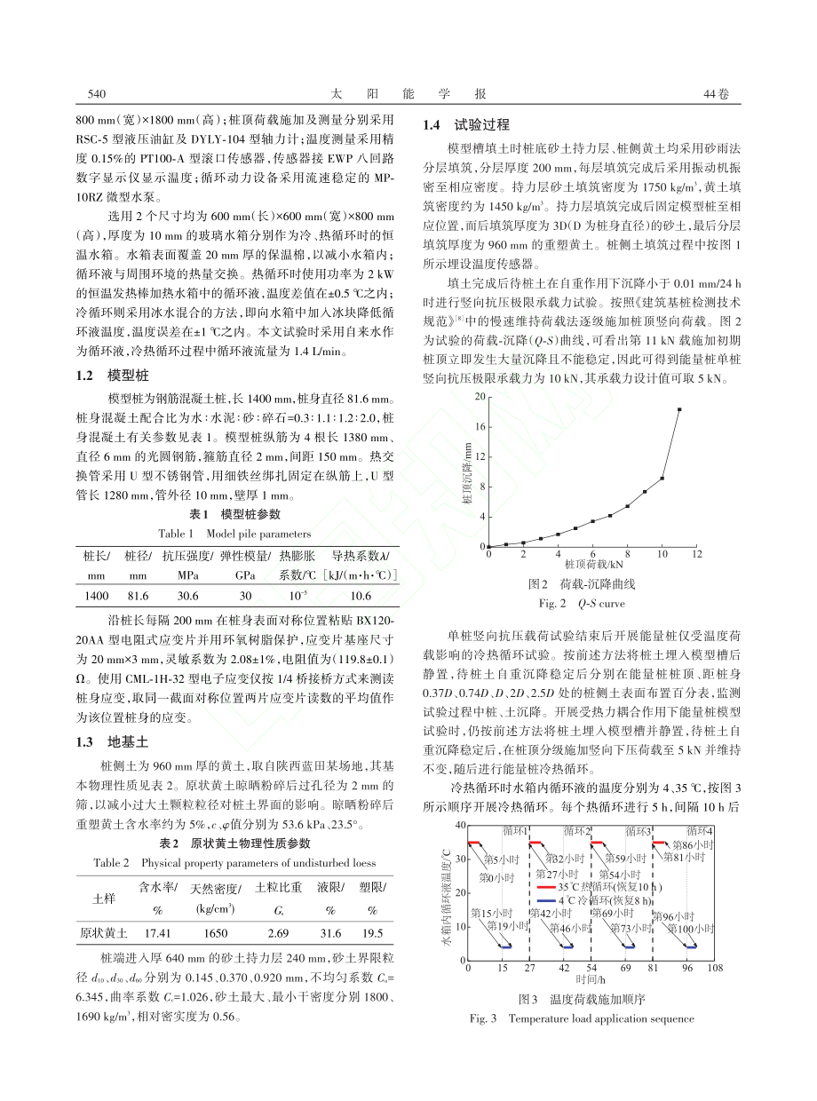 黄土地基中能量桩热力学特性及承载变形性状模型试验研究_曹卫平.pdf_第2页