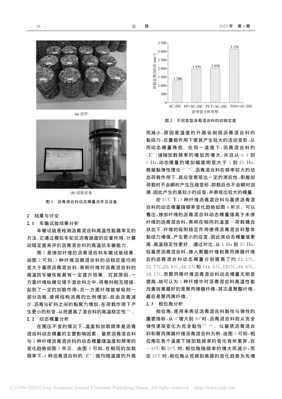 基于动态模量试验的不同纤维沥青混合料高温性能研究_黄琪.pdf_第3页