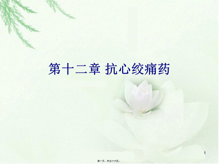 2022年医学专题—第十二章-抗心绞痛药(1).ppt_第1页