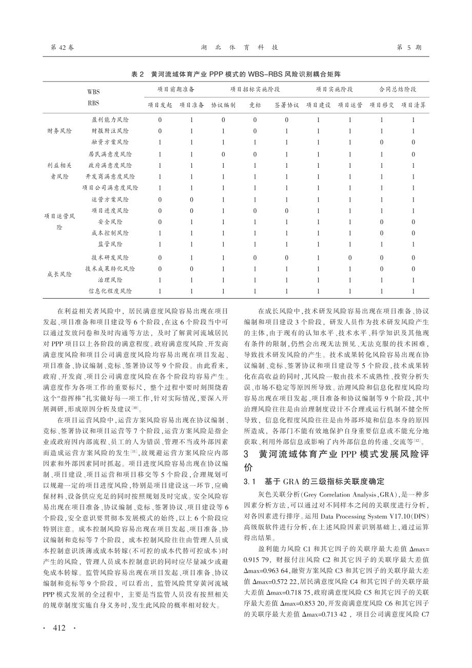 黄河流域体育产业PPP模式发展的风险防控机制_栾传凯.pdf_第3页