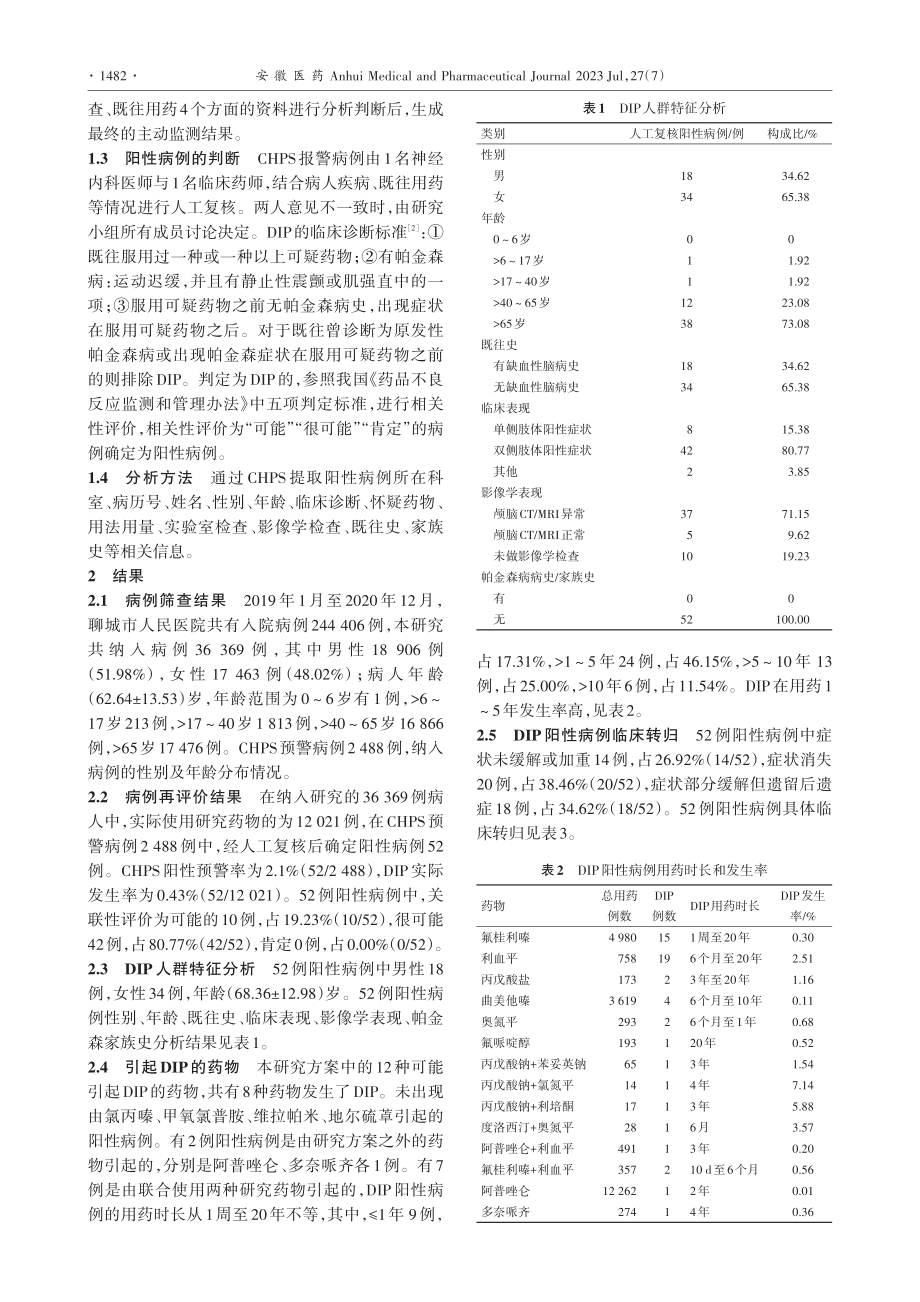 基于中国医院药物警戒系统的...性帕金森综合征真实世界研究_任丛丛.pdf_第3页