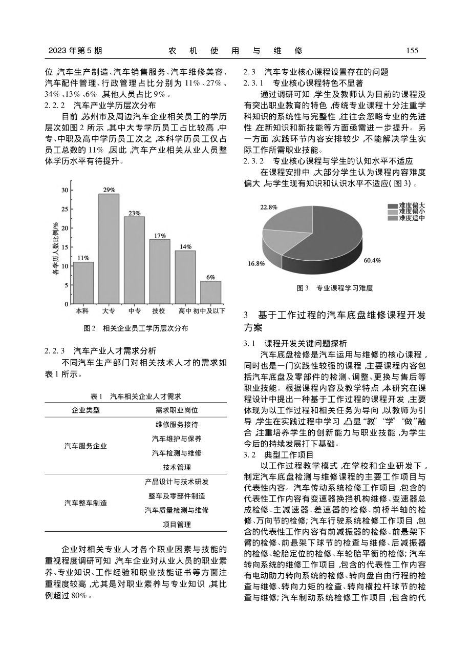 基于工作过程的汽车底盘维修课程开发实践_薛嘉义.pdf_第2页