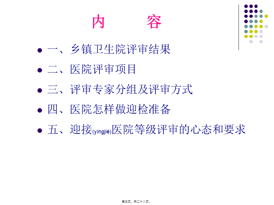 2022年医学专题—怎样迎接平昌县乡镇卫生院等级评审-平昌县人民医院：刘征远(1).ppt_第3页