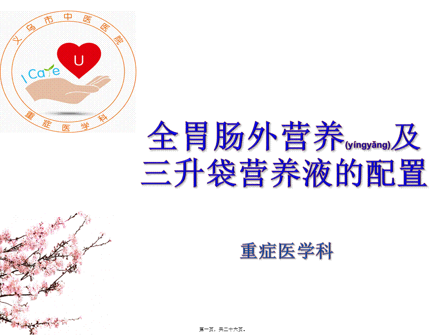 2022年医学专题—全胃肠外营养与3L袋配置(1).ppt_第1页