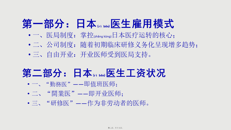 2022年医学专题—第三周-日本医生雇佣模式及工资状况(1).pptx_第2页