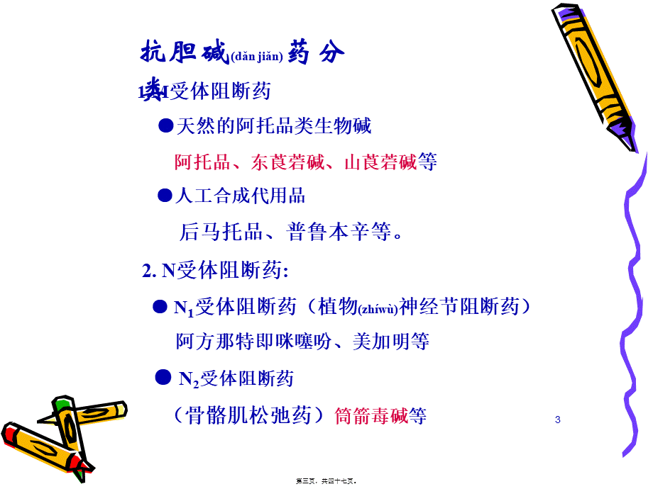 2022年医学专题—第8章-胆碱受体阻断药模板(1).ppt_第3页