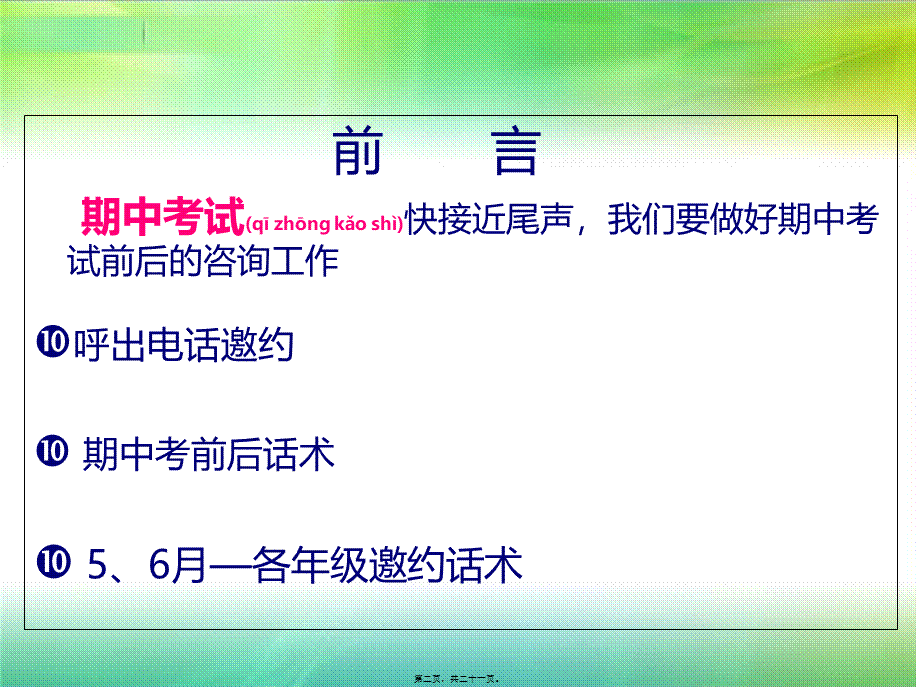 2022年医学专题—期中考前后话术.ppt_第2页