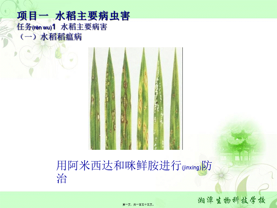 2022年医学专题—农艺-作物病虫草害绿色防控技术(1).ppt_第1页