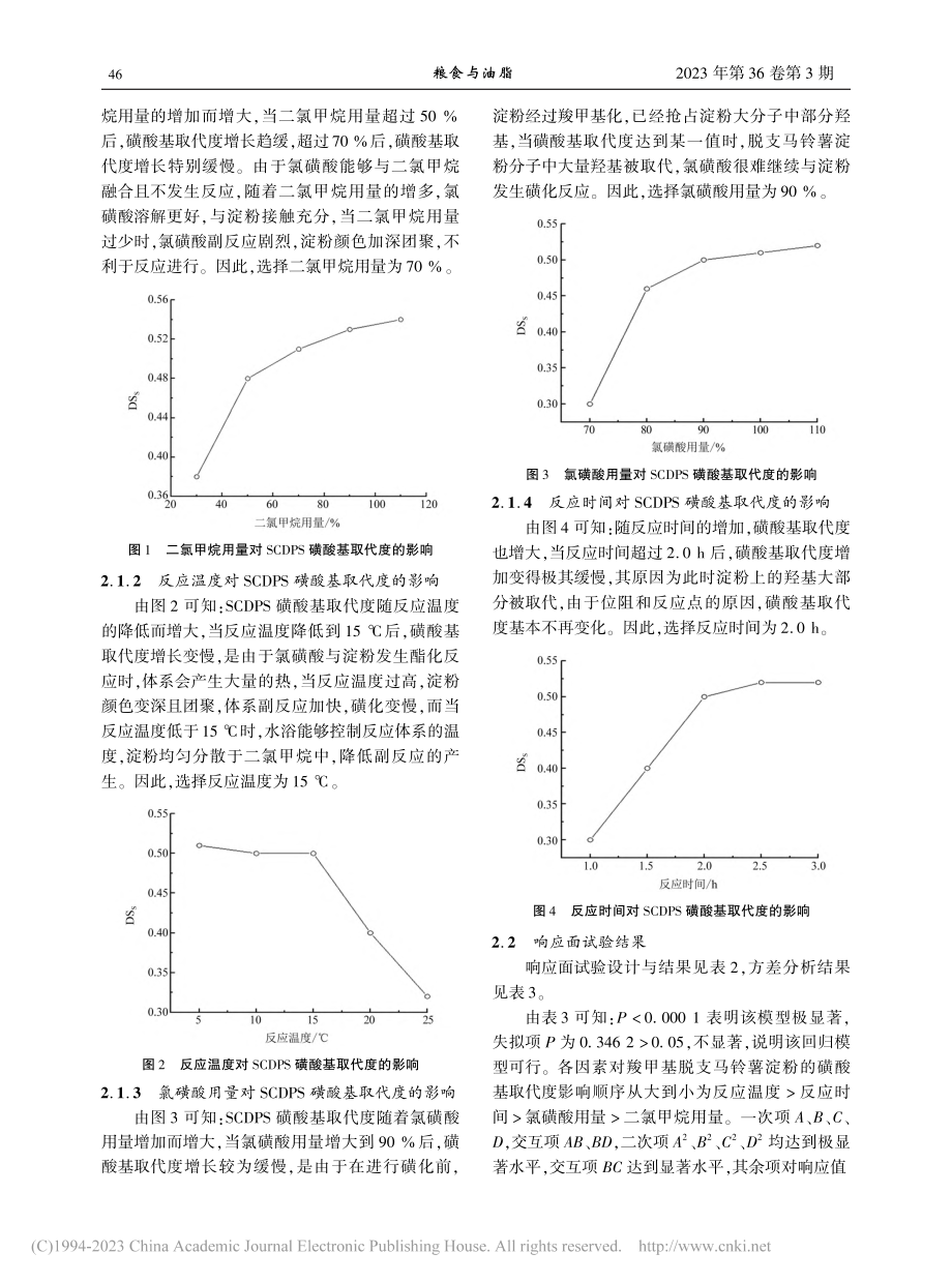 磺酸基羧甲基脱支马铃薯淀粉制备工艺的研究_贺秋梅.pdf_第3页