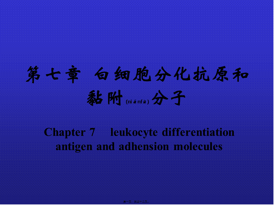 2022年医学专题—白细胞分化抗原和黏附分子(1).ppt_第1页