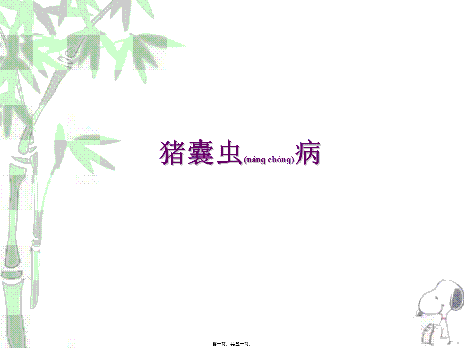 2022年医学专题—人畜共患寄生虫病的检疫(1).ppt_第1页