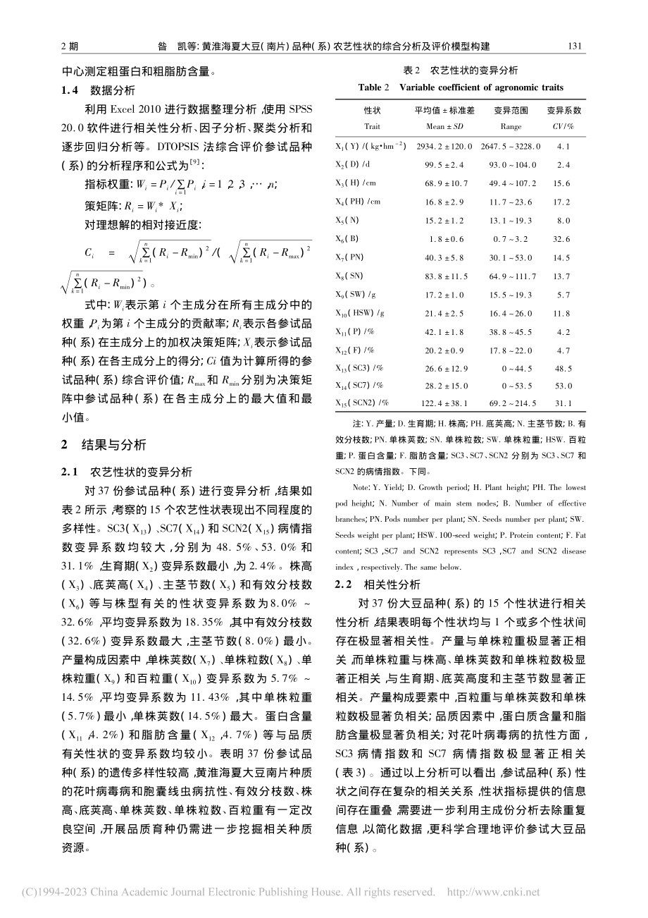 黄淮海夏大豆(南片)品种(...状的综合分析及评价模型构建_昝凯.pdf_第3页