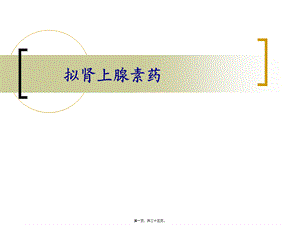 2022年医学专题—拟交感药(1).ppt