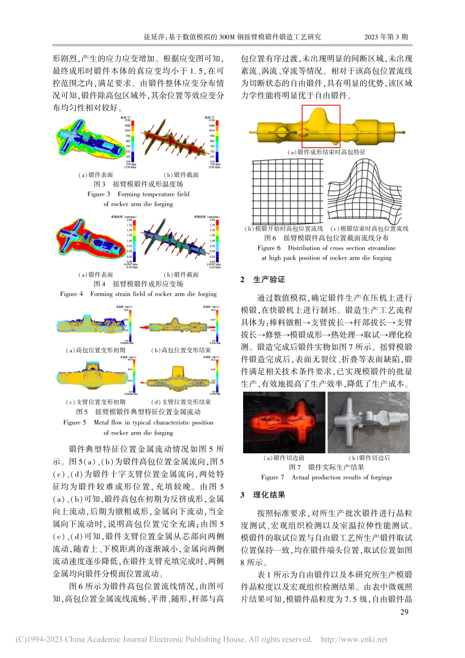 基于数值模拟的300M钢摇臂模锻件锻造工艺研究_徒延萍.pdf_第3页