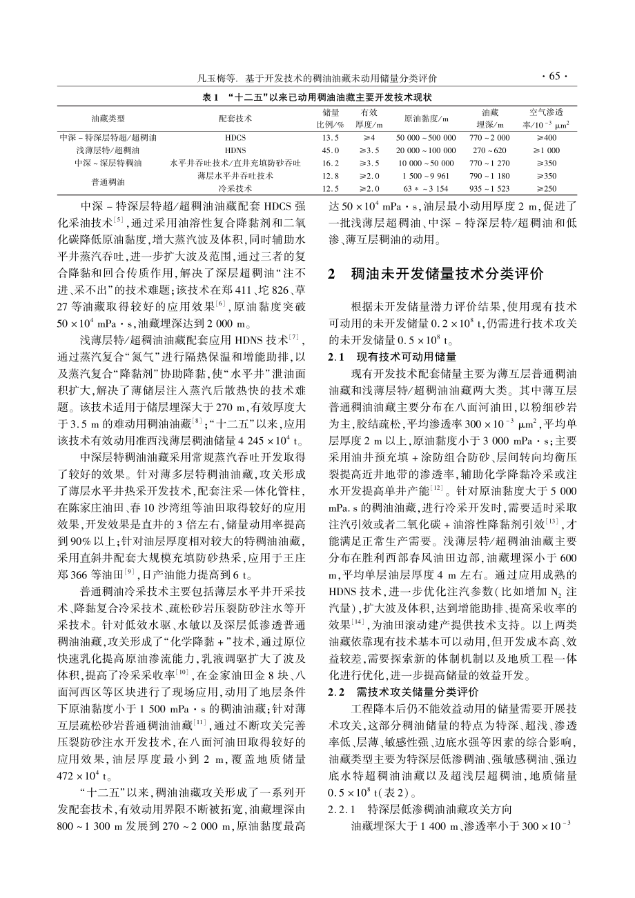 基于开发技术的稠油油藏未动用储量分类评价_凡玉梅.pdf_第3页