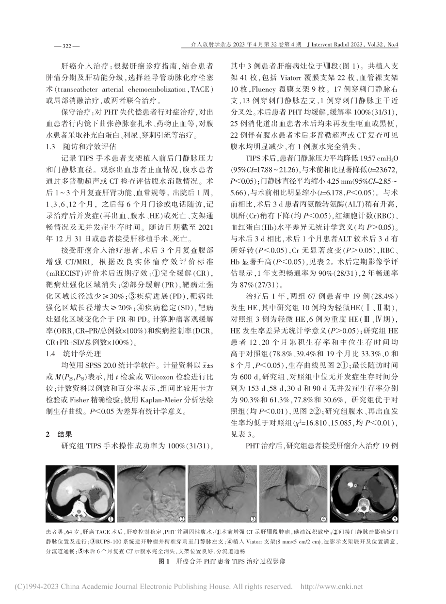 经颈静脉肝内门体分流术治疗...癌合并门静脉高压的临床价值_侯昌龙.pdf_第3页