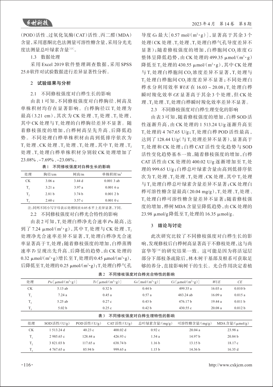 不同修枝强度对桦树生长的影响_李艳.pdf_第2页