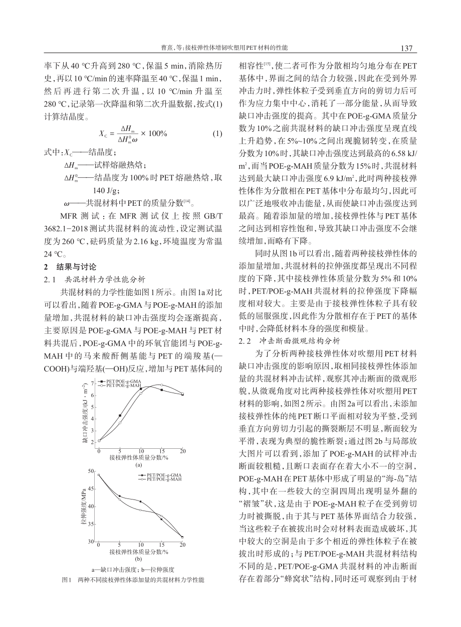 接枝弹性体增韧吹塑用PET材料的性能_曹熹 (1).pdf_第3页