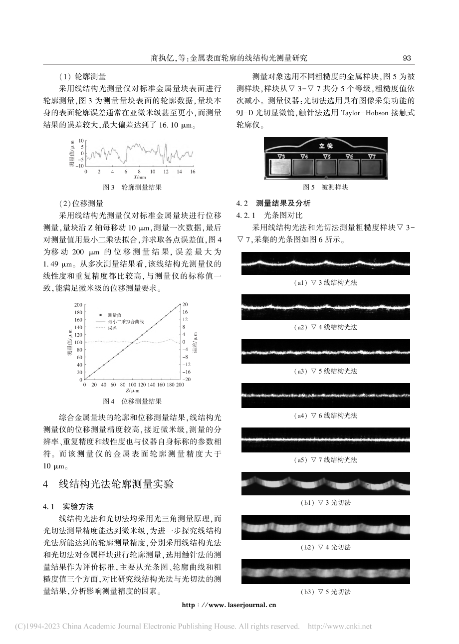 金属表面轮廓的线结构光测量研究_商执亿.pdf_第3页