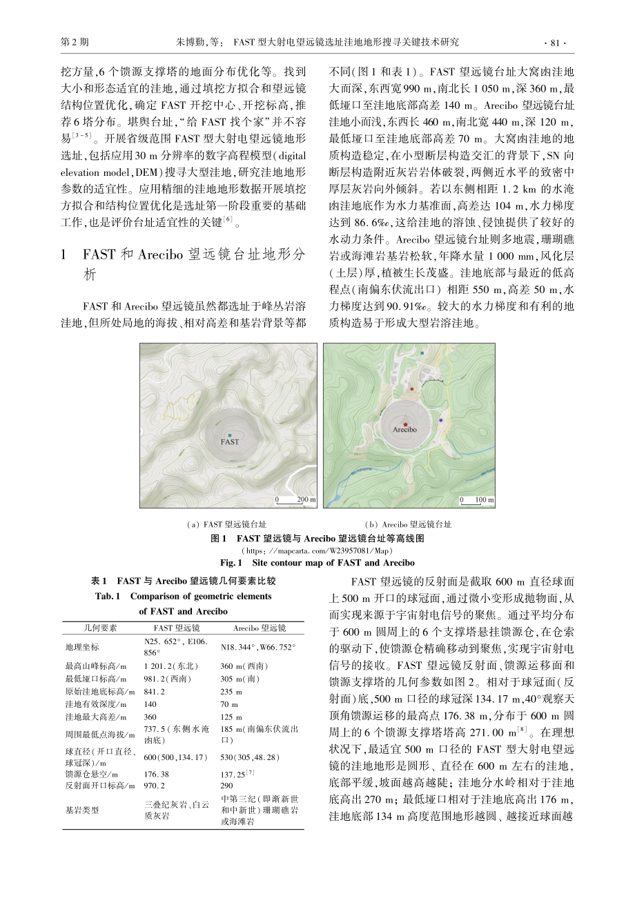 FAST型大射电望远镜选址洼地地形搜寻关键技术研究_朱博勤.pdf_第2页