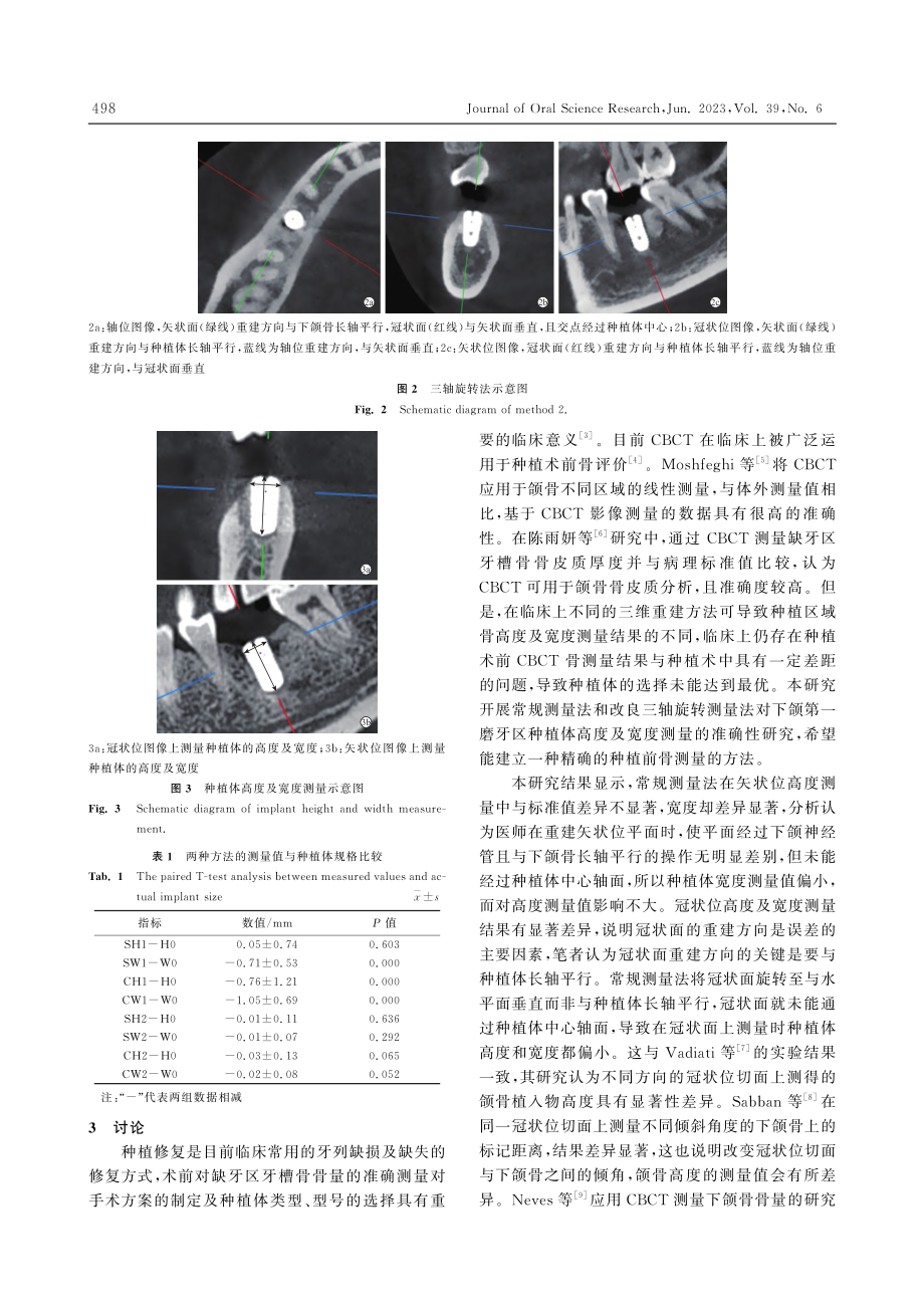 基于锥形束CT影像的改良三...高度及宽度测量的准确性研究_袁峥鼎.pdf_第3页