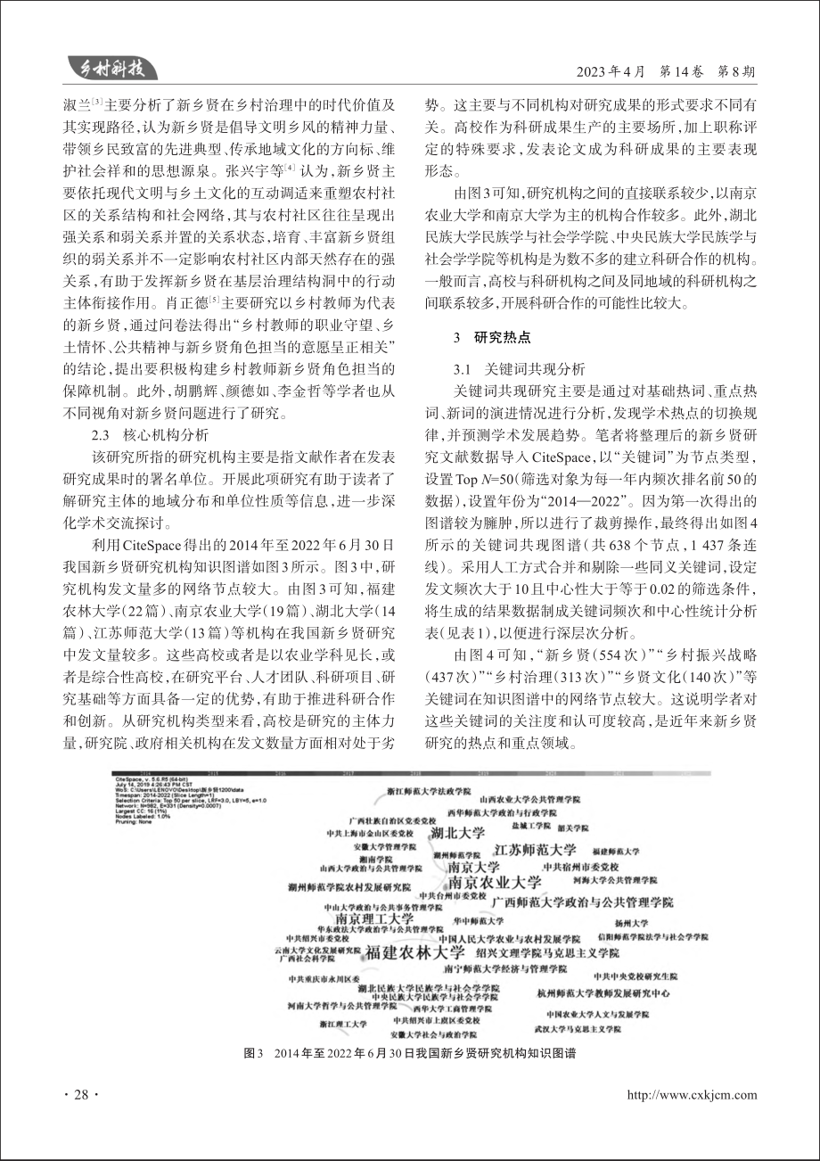 基于CiteSpace的新乡贤研究热点和演进趋势分析_方子昕.pdf_第3页